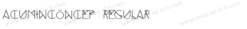 acuminconcep regular字体转换